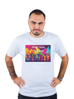 pepbliss holi celebration mode tee